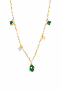 Emerald Dainty Drop Necklace