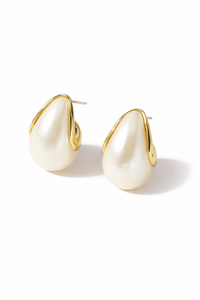 Luna Drop Pearl Earrings