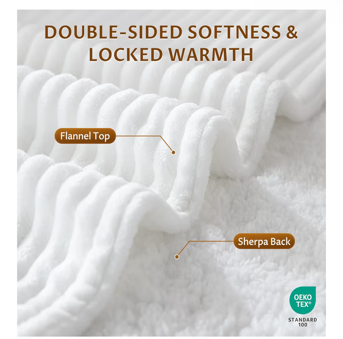 Luxury Heated Throw Blanket – Ultra Soft Flannel & Sherpa | 5 Heat Levels | Auto Shut-Off