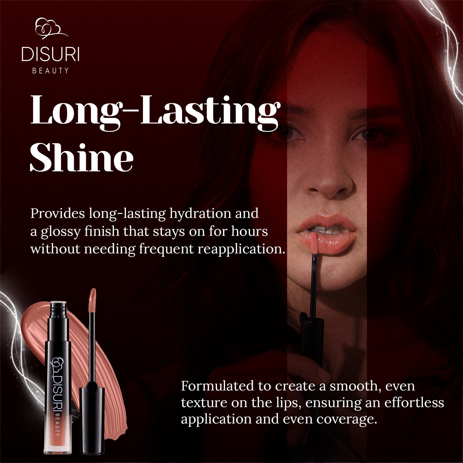 DISURI Beauty Glossy Blast Lip Gloss - Cocoa Crush-1