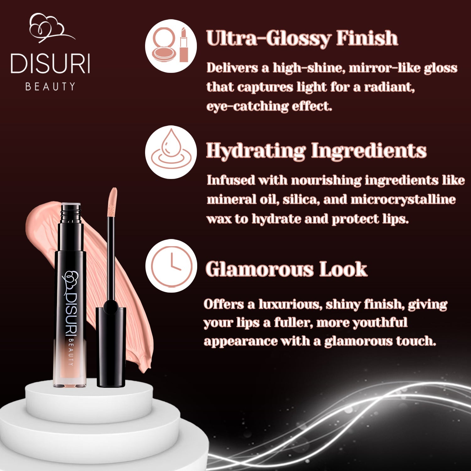 DISURI Beauty Glossy Blast Lip Gloss - Lola-1