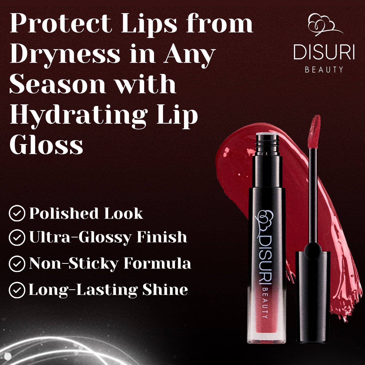 DISURI Beauty Glossy Blast Lip Gloss - No Games Please-3