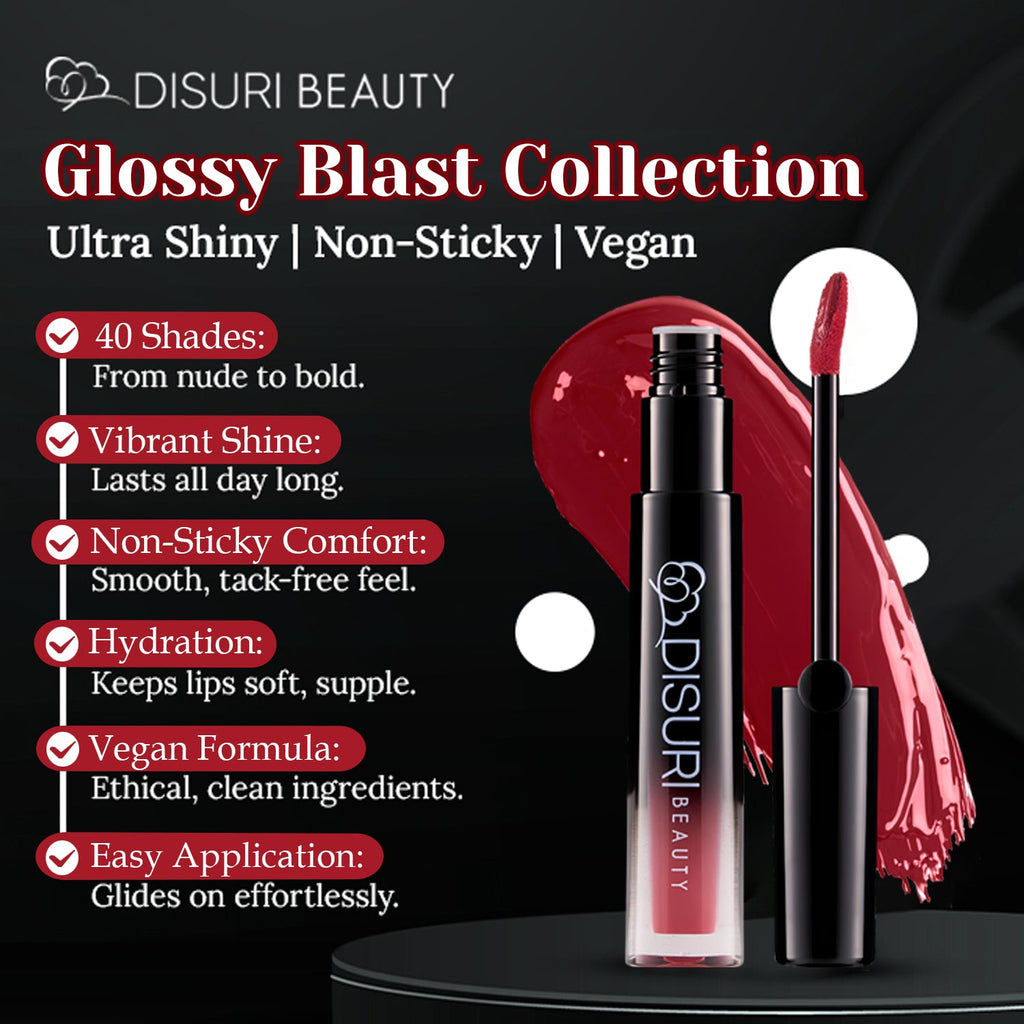 DISURI Beauty Glossy Blast Lip Gloss - No Games Please-4