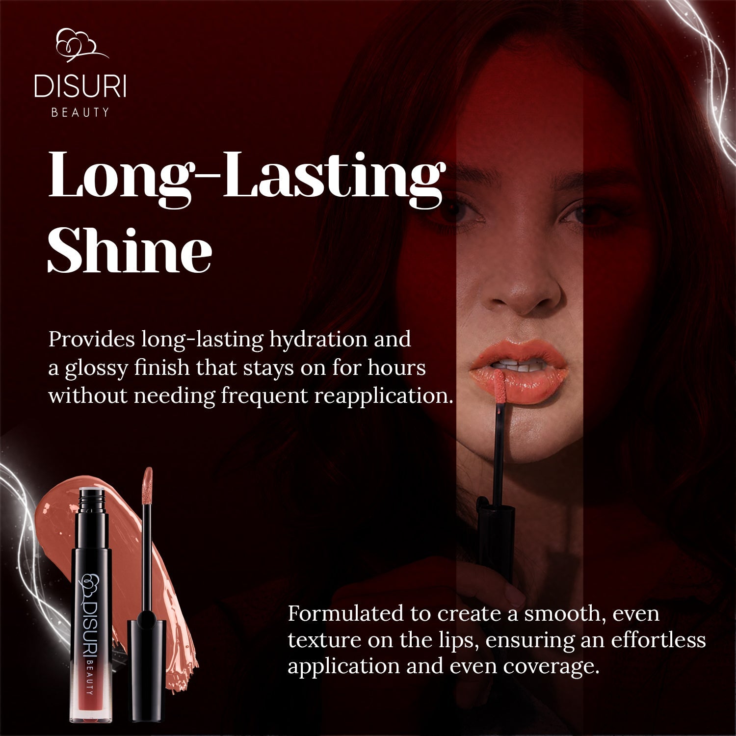 DISURI Beauty Glossy Blast Lip Gloss - Hot Cocoa-2