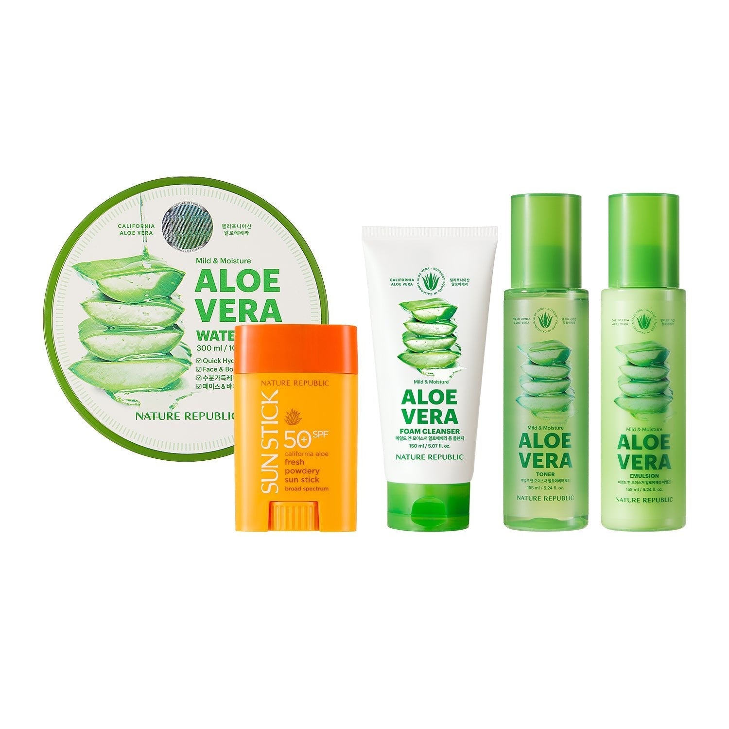 Black Friday: 5 Step Mild & Moisture Aloe Vera Daily Set