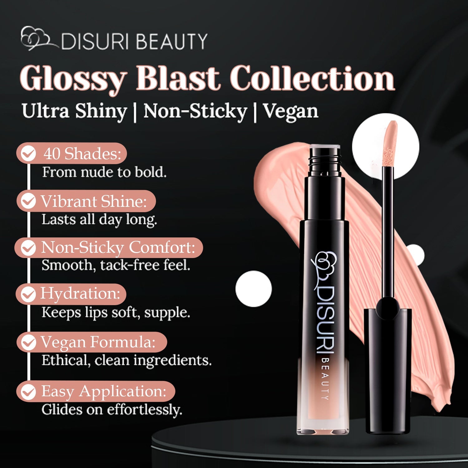 DISURI Beauty Glossy Blast Lip Gloss - Lola-4