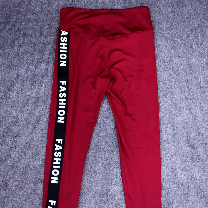 Women Fashion Letter Sport Leggings Bras Yoga Set Fitness Gym Wear